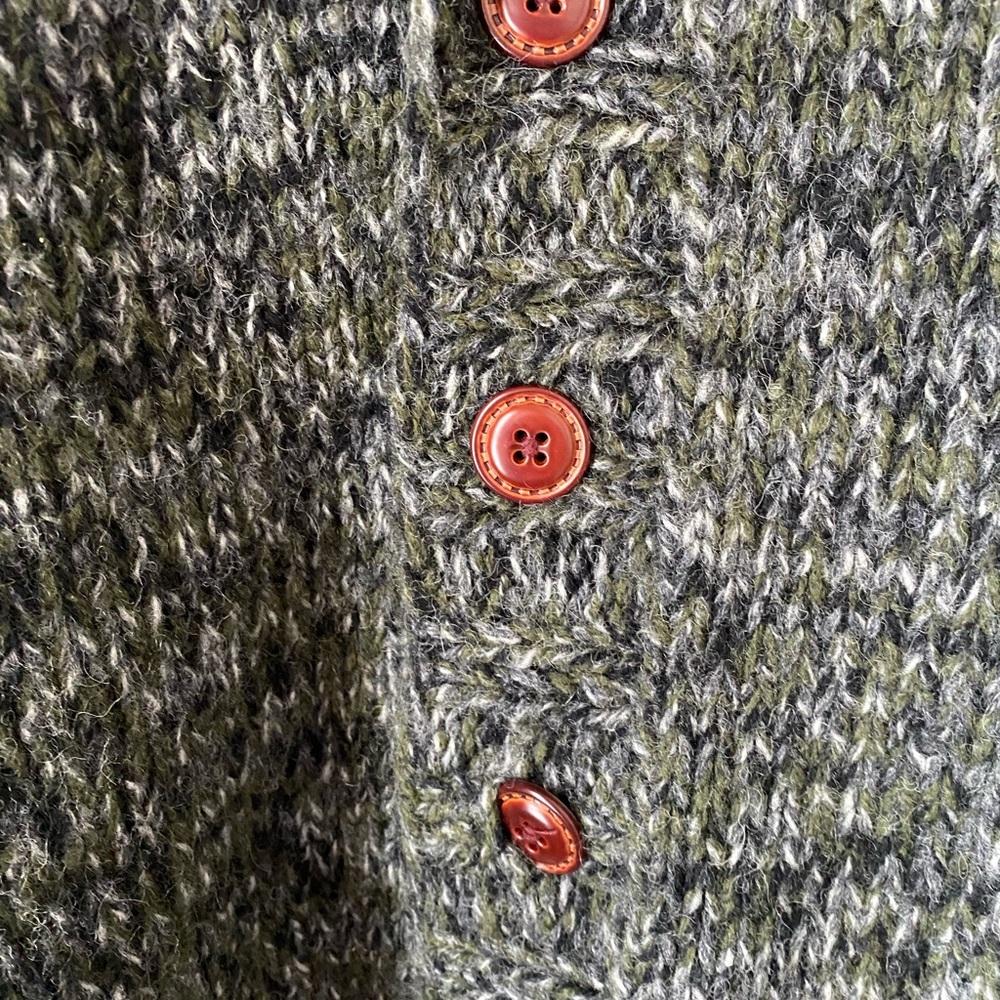 Armani Exchange Green and Gray Wool Knit cardigan size L - Picture 4 of 12